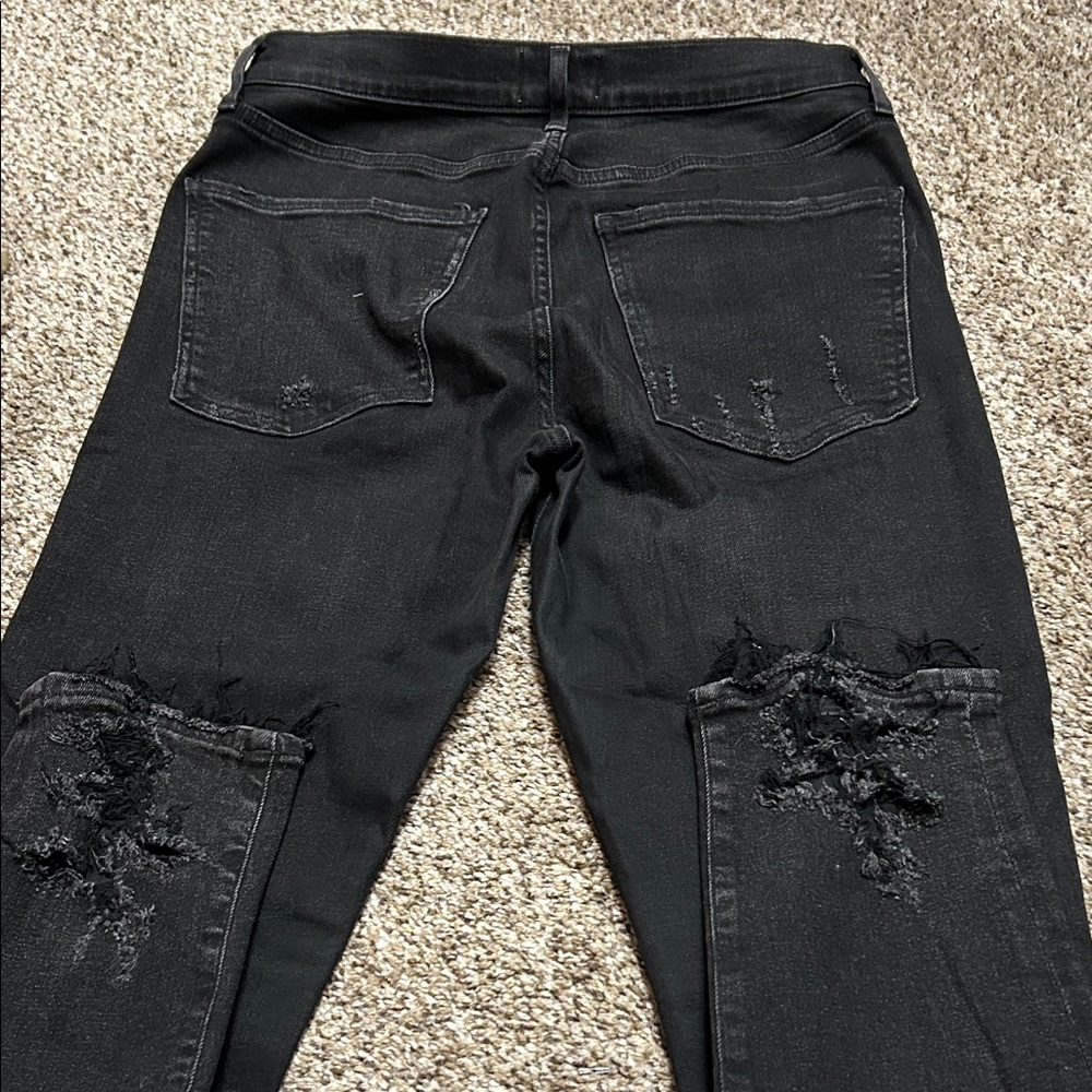 Agolde Los Angeles Premium Women’s Charcoal Distressed Denim Size 30 - Picture 2 of 2